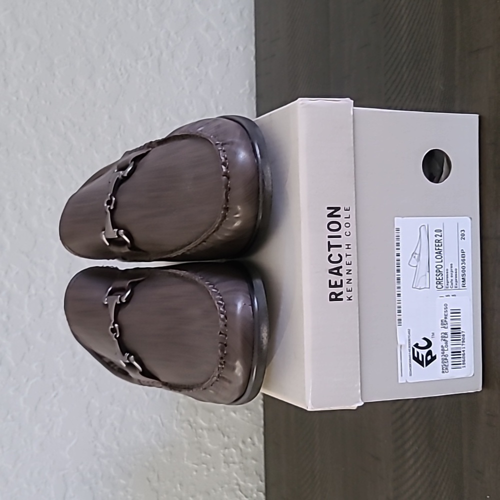 NWBT Kenneth Cole Reaction Expresso Wood Grain Ext. & Camo Int. Loafers Sz: 10